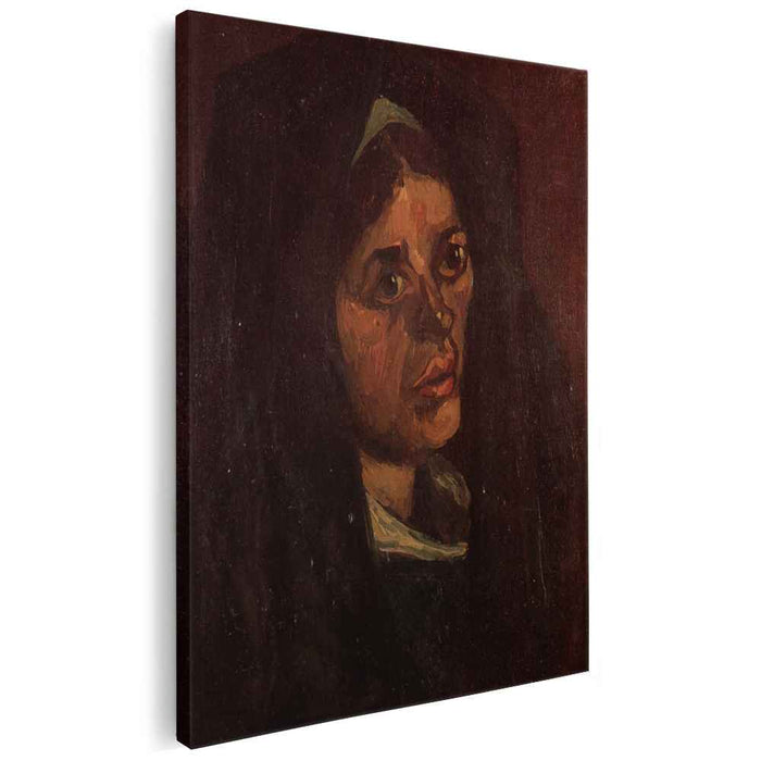 Head of a Peasant Woman in a Green Shawl (1885) by Vincent van Gogh