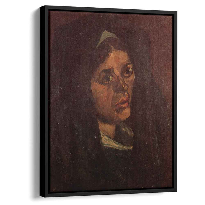 Head of a Peasant Woman in a Green Shawl (1885) by Vincent van Gogh