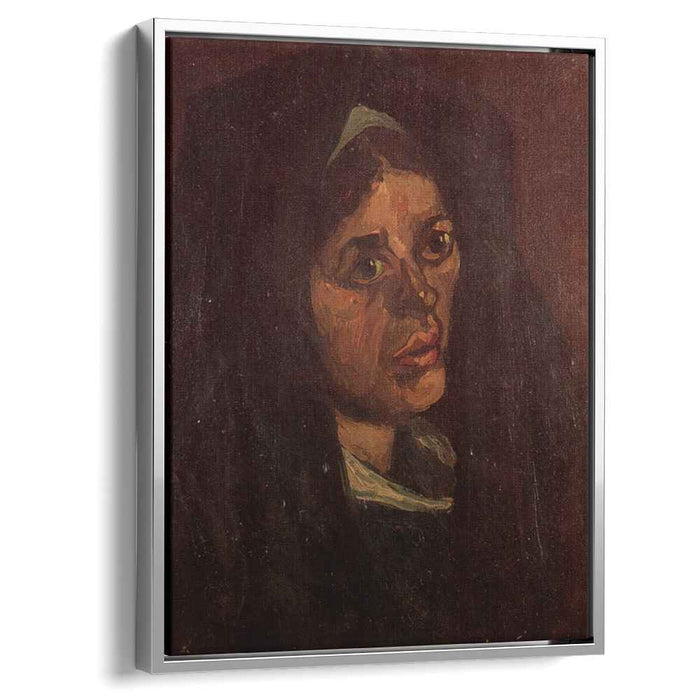 Head of a Peasant Woman in a Green Shawl (1885) by Vincent van Gogh