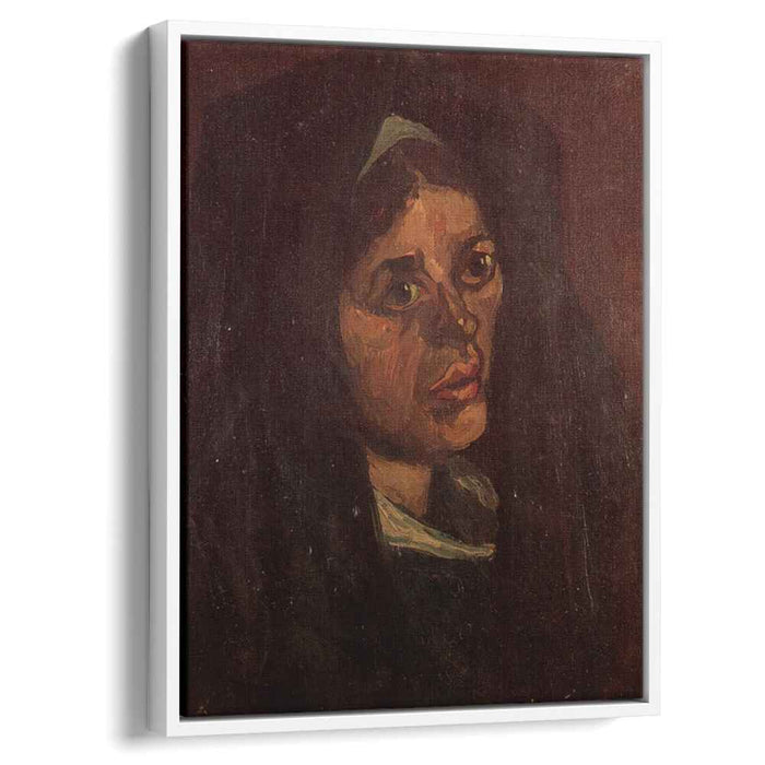 Head of a Peasant Woman in a Green Shawl (1885) by Vincent van Gogh