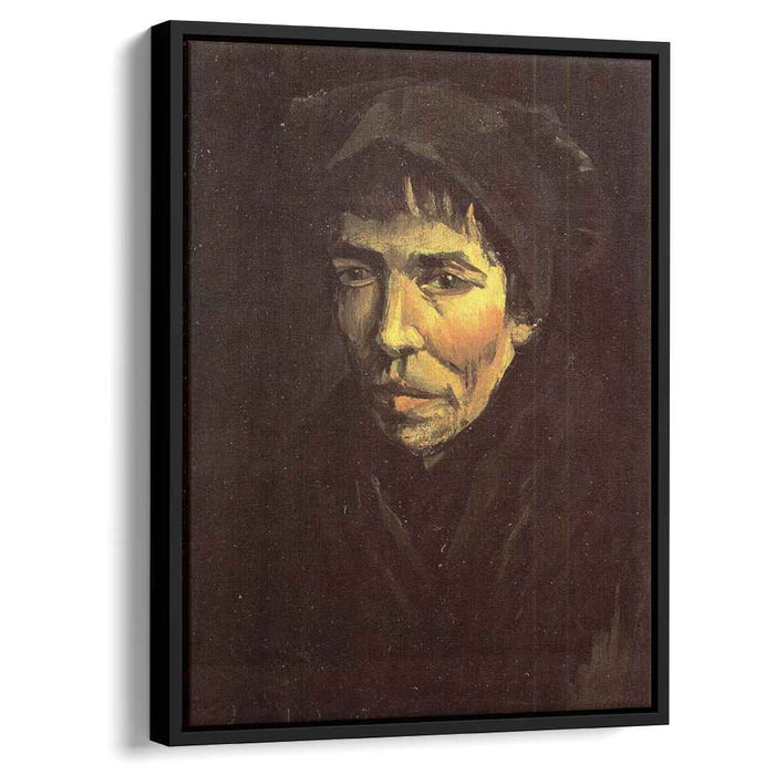 Head of a Peasant Woman with Dark Cap (1885) by Vincent van Gogh