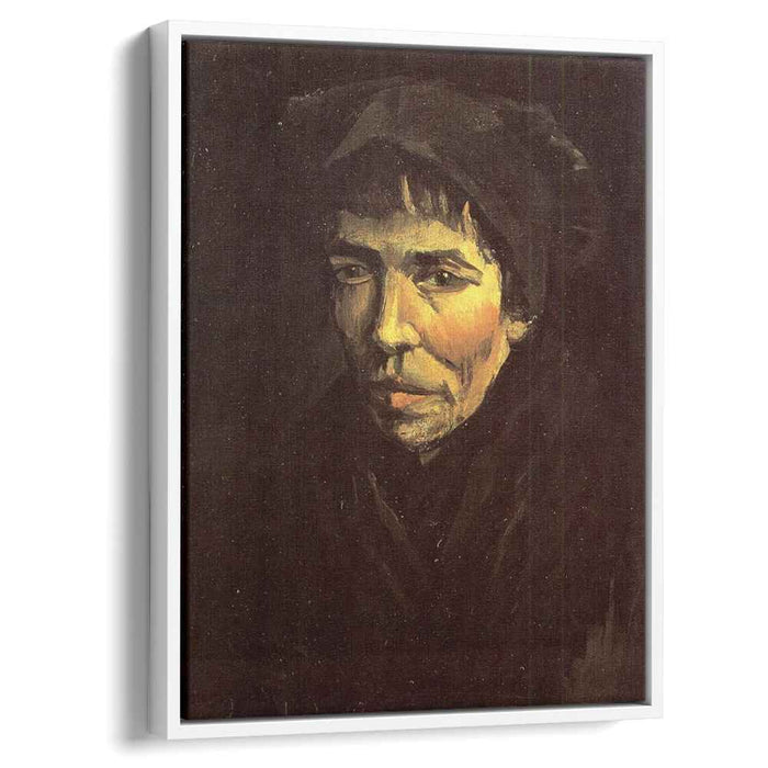 Head of a Peasant Woman with Dark Cap (1885) by Vincent van Gogh
