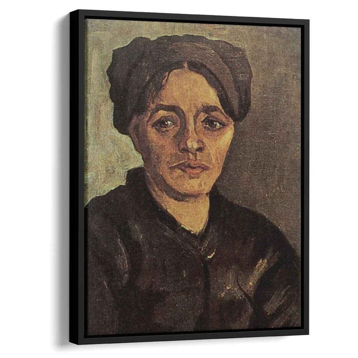 Head of a Peasant Woman with Dark Cap (1885) by Vincent van Gogh
