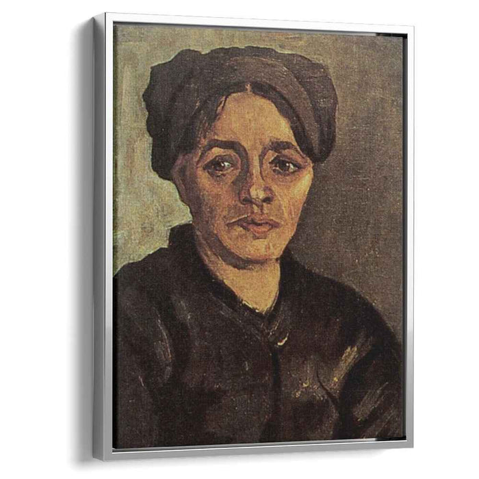 Head of a Peasant Woman with Dark Cap (1885) by Vincent van Gogh
