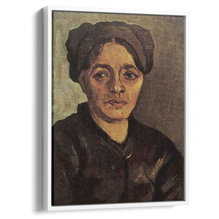 Head of a Peasant Woman with Dark Cap (1885) by Vincent van Gogh