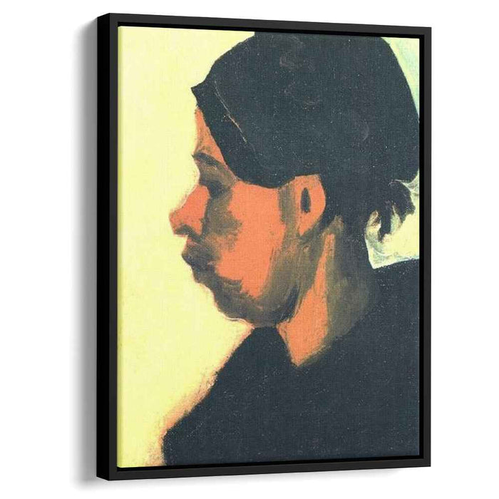 Head of a Peasant Woman with Dark Cap (1885) by Vincent van Gogh