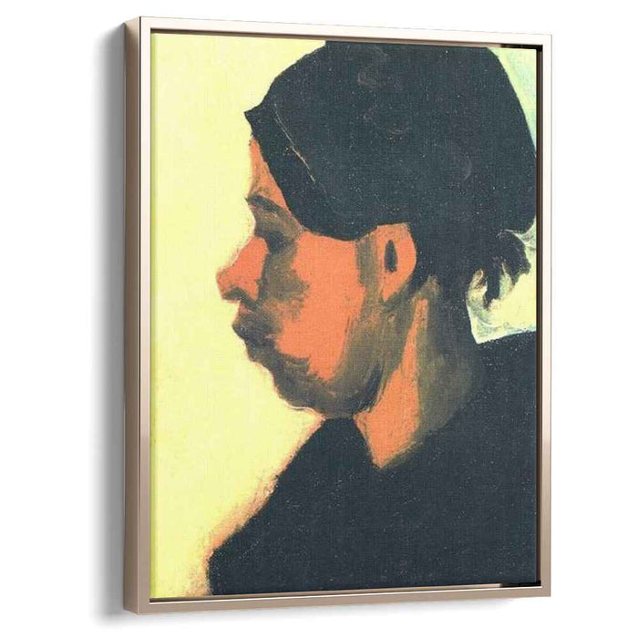 Head of a Peasant Woman with Dark Cap (1885) by Vincent van Gogh