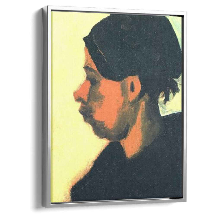 Head of a Peasant Woman with Dark Cap (1885) by Vincent van Gogh