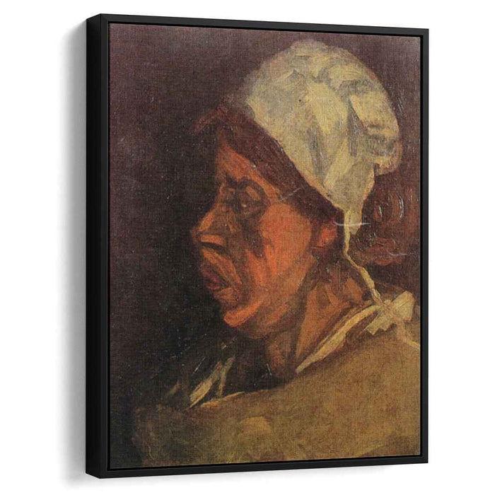 Head of a Peasant Woman with White Cap (1885) by Vincent van Gogh