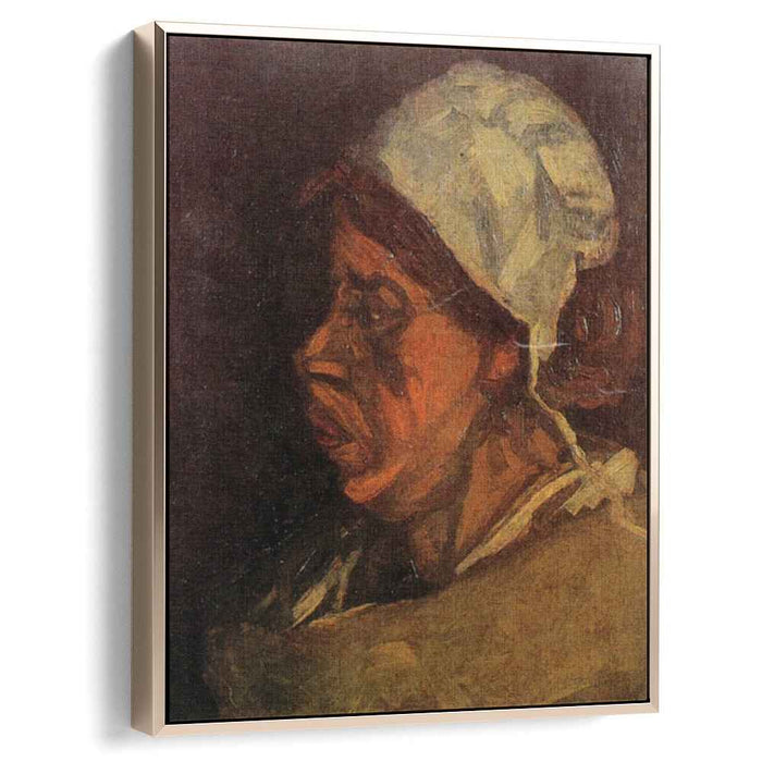 Head of a Peasant Woman with White Cap (1885) by Vincent van Gogh