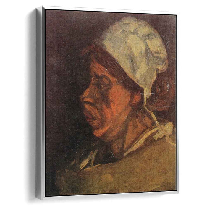 Head of a Peasant Woman with White Cap (1885) by Vincent van Gogh