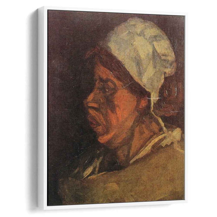 Head of a Peasant Woman with White Cap (1885) by Vincent van Gogh