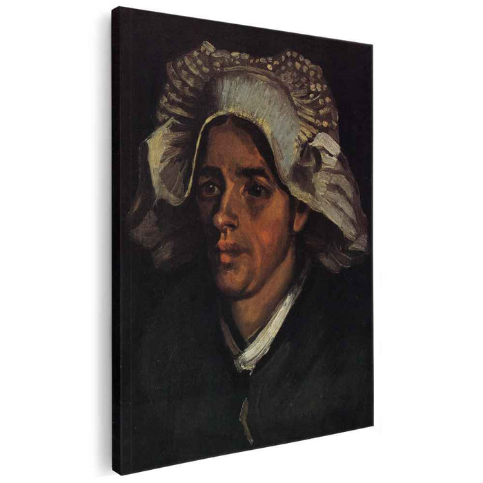 Head of a Peasant Woman with White Cap (1885) by Vincent van Gogh