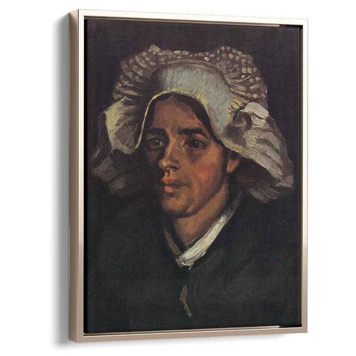 Head of a Peasant Woman with White Cap (1885) by Vincent van Gogh