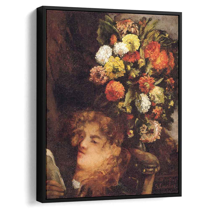 Head of a Woman with Flowers (1871) by Gustave Courbet
