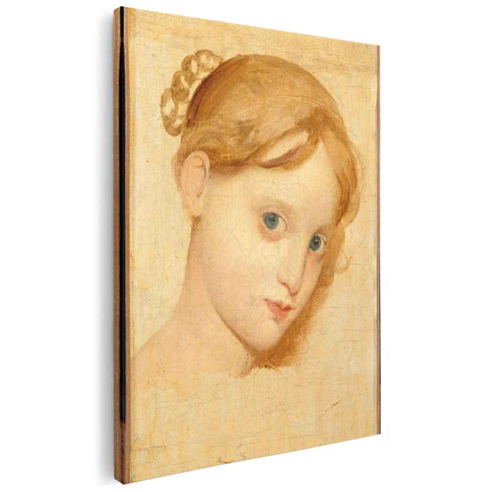 Head of a young blond girl with blue eyes (Laure-Zoega) by Jean Auguste Dominique Ingres