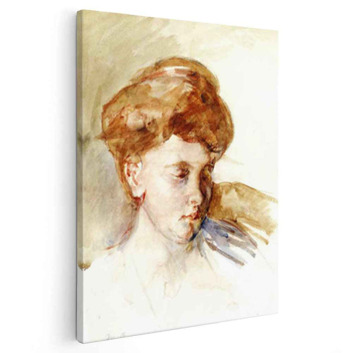 Head of a Young Woman (1873) by Mary Cassatt