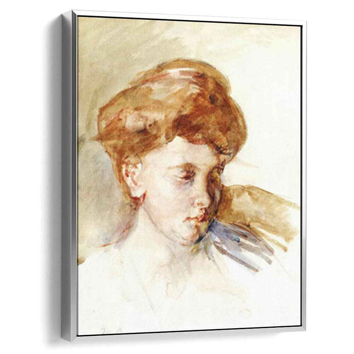 Head of a Young Woman (1873) by Mary Cassatt