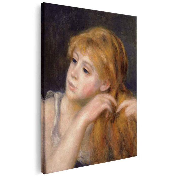 Head of a Young Woman (1890) by Pierre-Auguste Renoir
