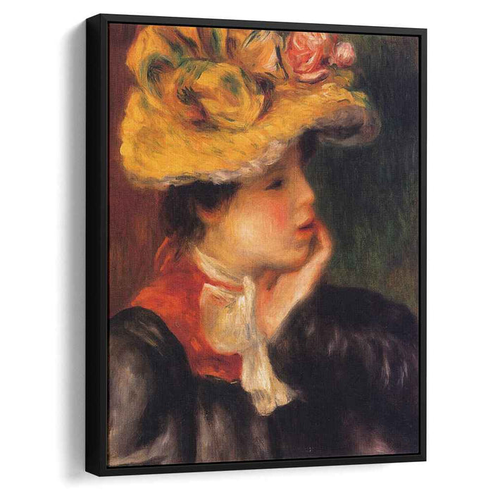 Head of a Young Woman (Yellow Hat) (1894) by Pierre-Auguste Renoir