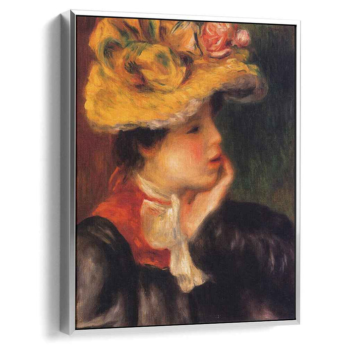 Head of a Young Woman (Yellow Hat) (1894) by Pierre-Auguste Renoir
