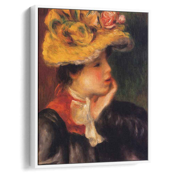 Head of a Young Woman (Yellow Hat) (1894) by Pierre-Auguste Renoir