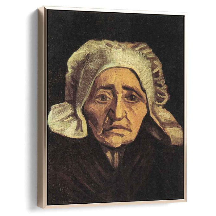 Head of an Old Peasant Woman with White Cap (1884) by Vincent van Gogh