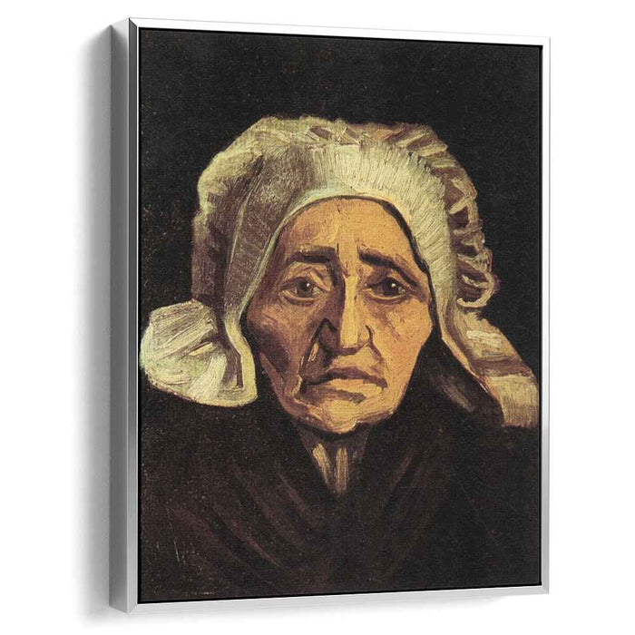 Head of an Old Peasant Woman with White Cap (1884) by Vincent van Gogh
