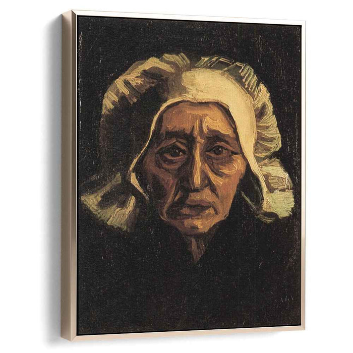 Head of an Old Peasant Woman with White Cap (1884) by Vincent van Gogh