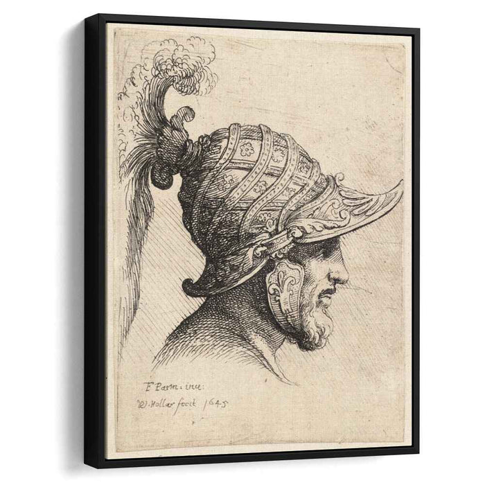 Helmet crossed with curved strips and rosettes by Parmigianino