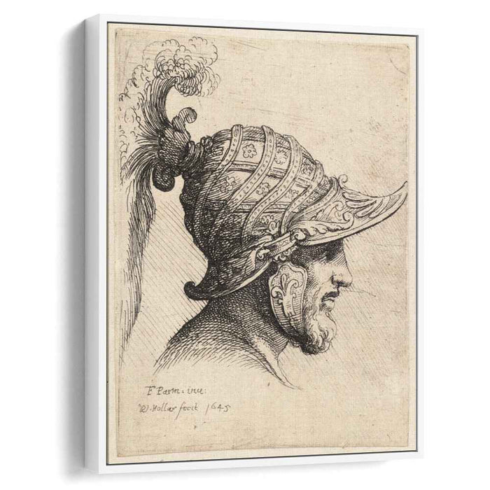 Helmet crossed with curved strips and rosettes by Parmigianino