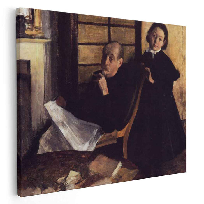 Henri De Gas and His Neice, Lucie Degas by Edgar Degas
