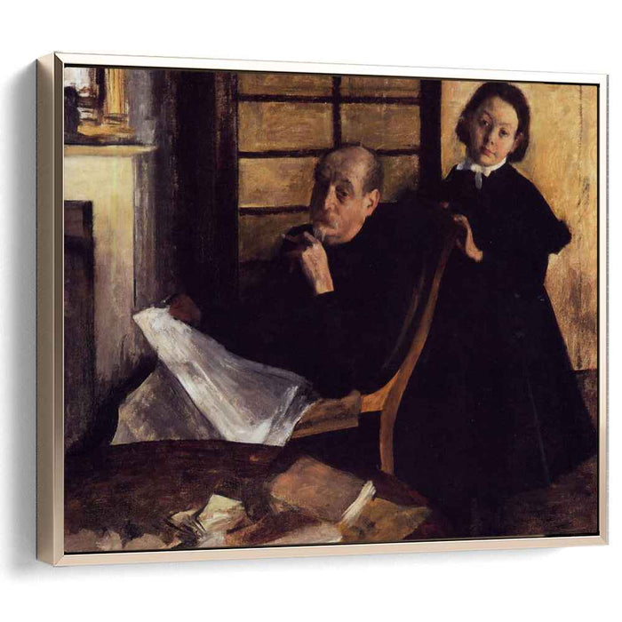 Henri De Gas and His Neice, Lucie Degas by Edgar Degas