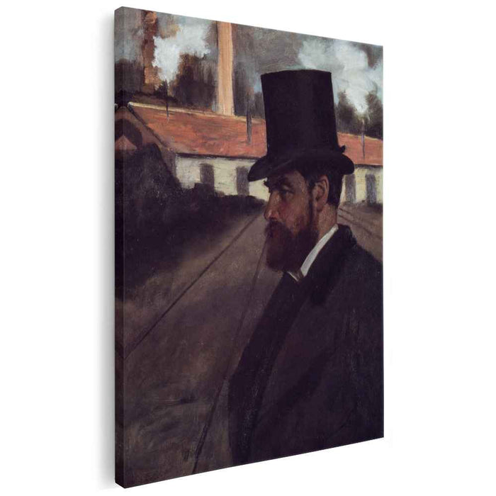Henri Rouart in front of His Factory (1875) by Edgar Degas