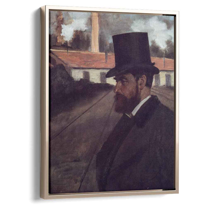 Henri Rouart in front of His Factory (1875) by Edgar Degas