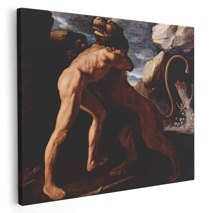 Hercules Fighting with the Nemean Lion (1634) by Francisco de Zurbaran
