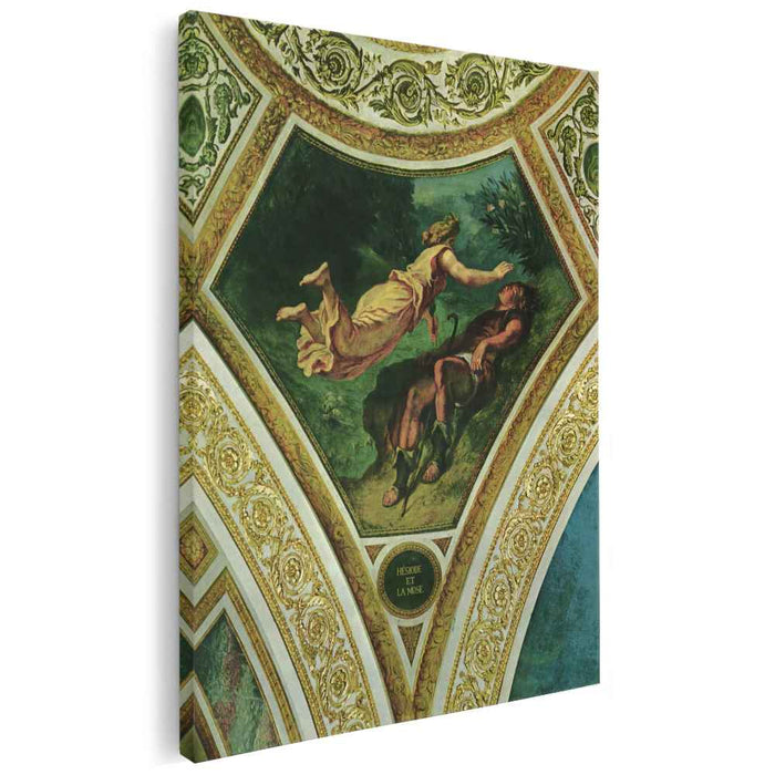 Hesiod and the Muse by Eugene Delacroix