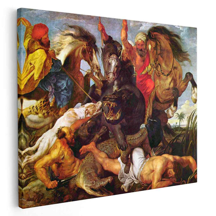 Hippopotamus and Crocodile Hunt (1616) by Peter Paul Rubens