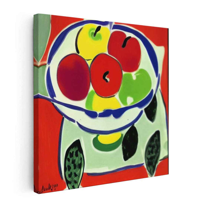 Bold and Vibrant: Modernist Fruit Still Life Canvas Art Print