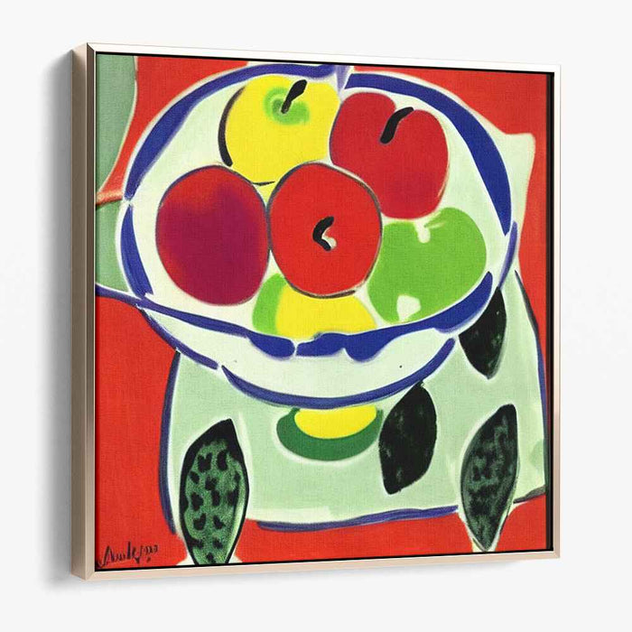 Bold and Vibrant: Modernist Fruit Still Life Canvas Art Print