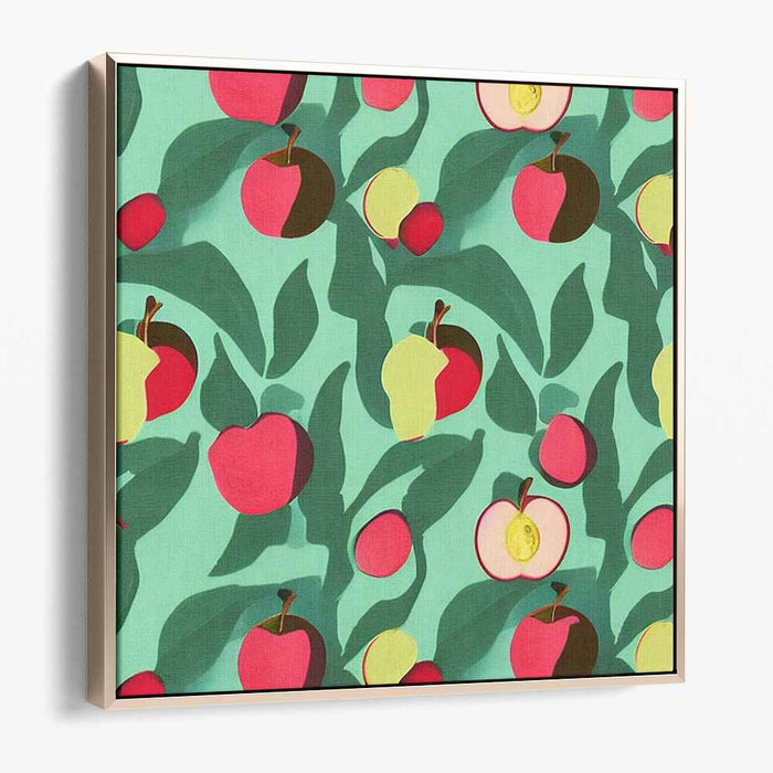 Whimsical Apples: Pop Art Inspired Fruit Canvas Print