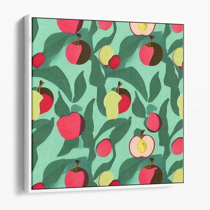 Whimsical Apples: Pop Art Inspired Fruit Canvas Print