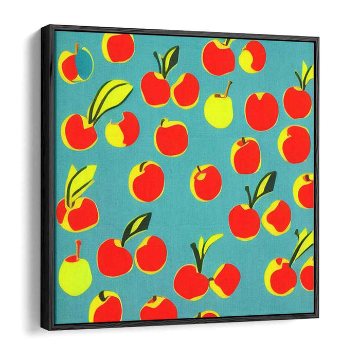 Playful Apples: Vibrant Pop Art Canvas Print