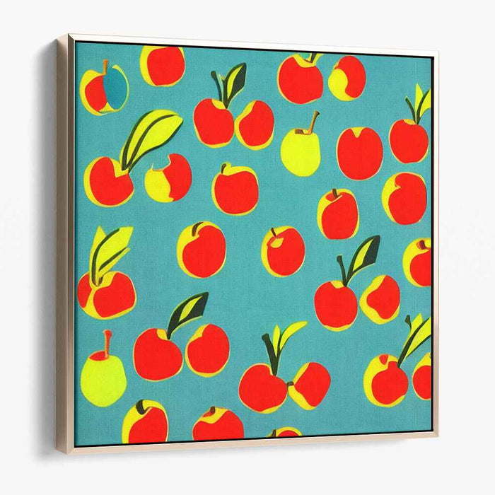 Playful Apples: Vibrant Pop Art Canvas Print