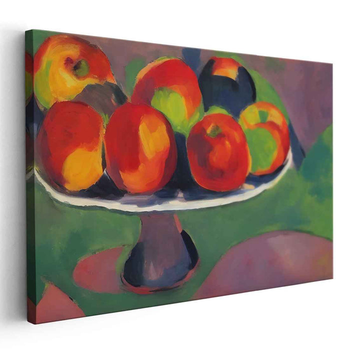 Bold Fruit Harmony: Fauvist Still Life Apple Composition