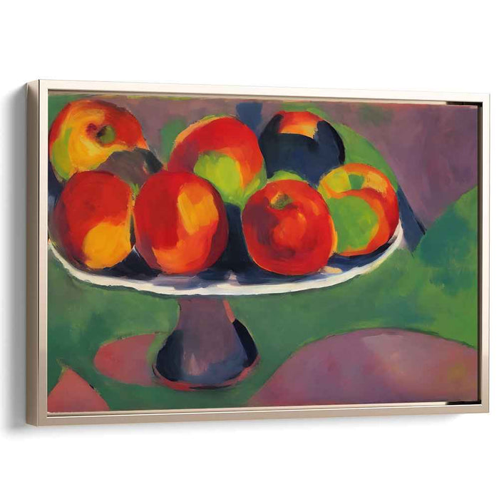 Bold Fruit Harmony: Fauvist Still Life Apple Composition