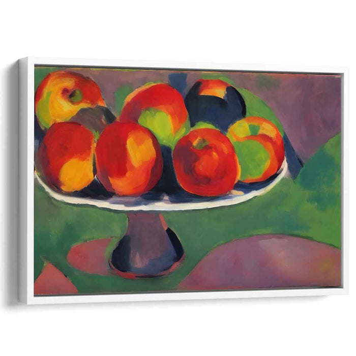 Bold Fruit Harmony: Fauvist Still Life Apple Composition