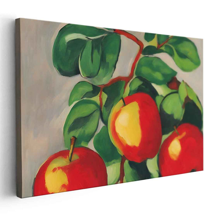 Luscious Red Apples: A Vivid Botanical Portrait