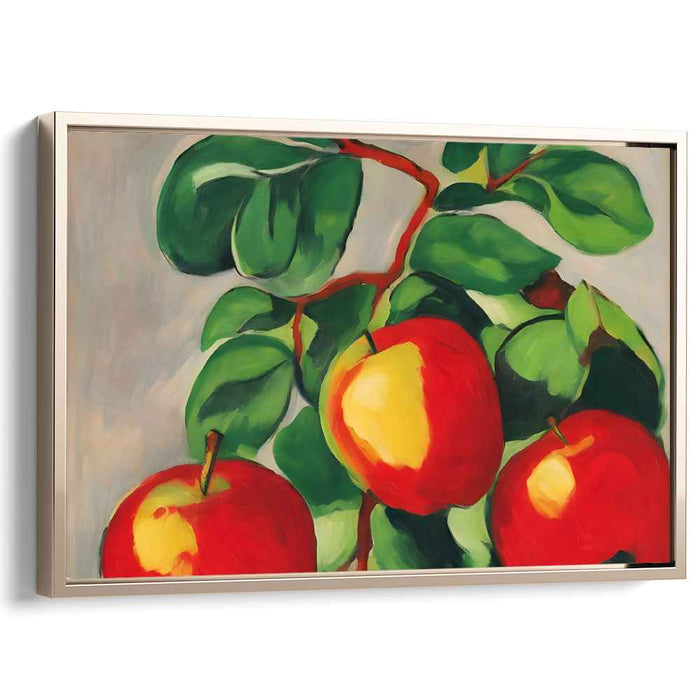 Luscious Red Apples: A Vivid Botanical Portrait