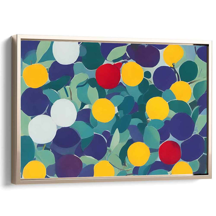 Spectral Whirl of Hues: Abstract Colorful Circles Canvas Art Print